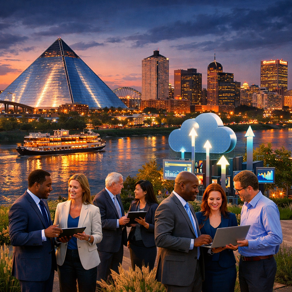 Downtown Memphis Image Showing Cloud Users
