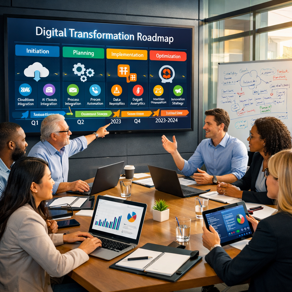 Meeting Showcasing Digital Transformation