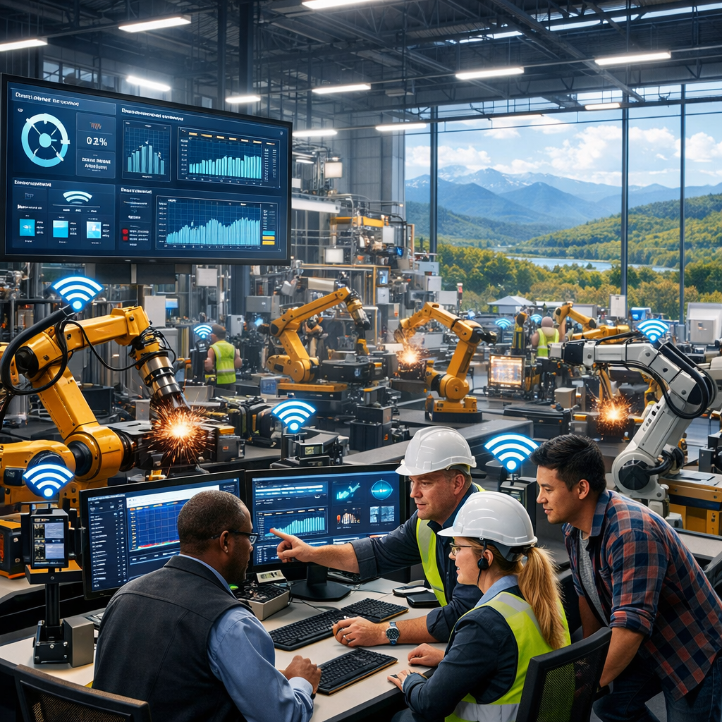 Manufacturing Plant Showcasing SD-WAN Services